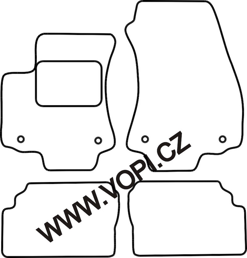 Přesné gumové koberce béžové / šedé Opel Zafira 2004 2 řady